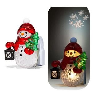 SNOWMAN PROJECTOR NIGHTLIGHT WALLFLOWER FRAGRANCE PLUG BY BATH AND BODY WORKS